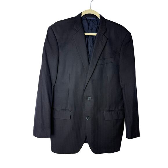 Brooks Brothers 1818 Madison Saxxon Wool Blazer Men’s 40L / 34W Navy Made in USA - Picture 1 of 13